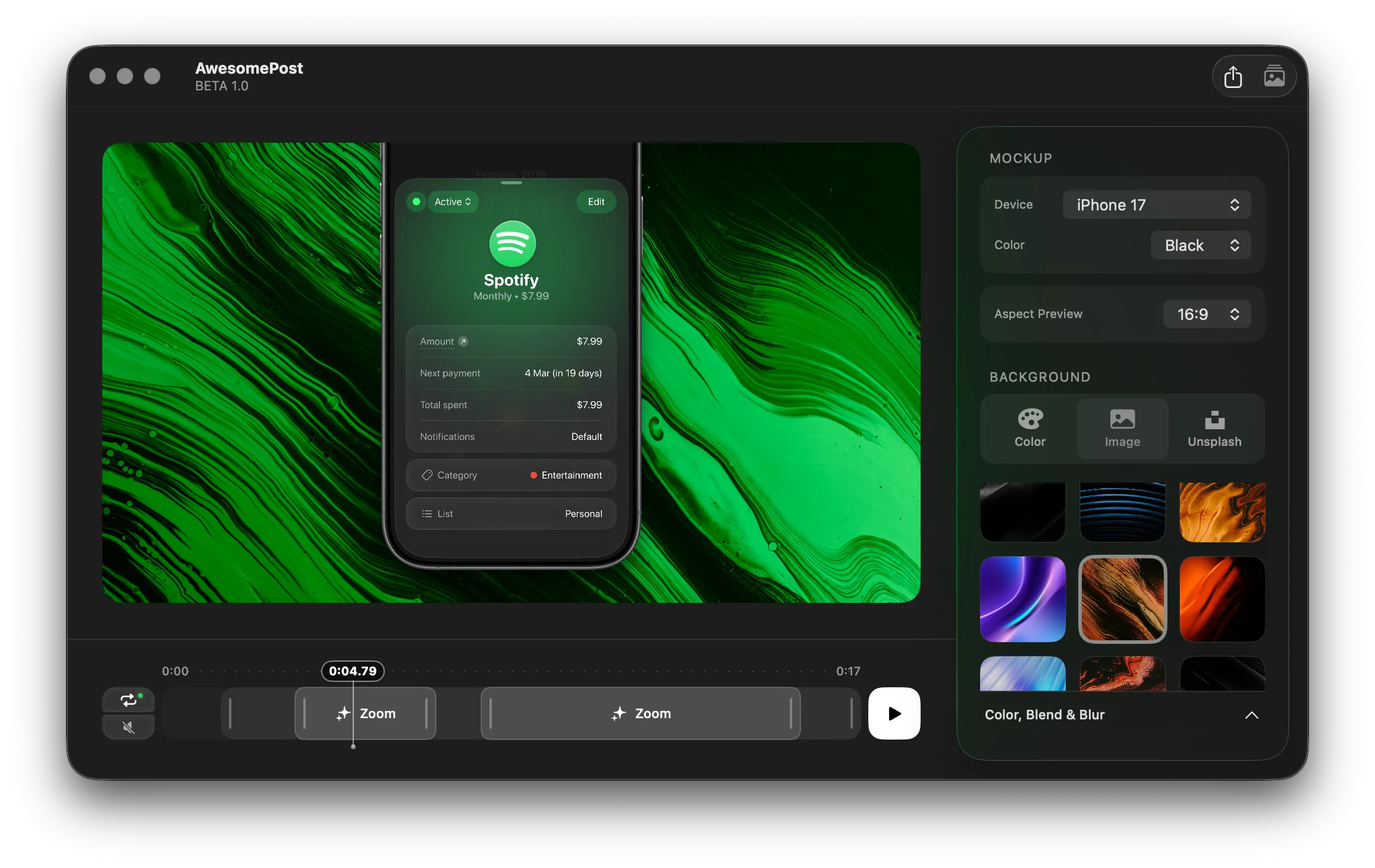 AwesomePost App Screenshot